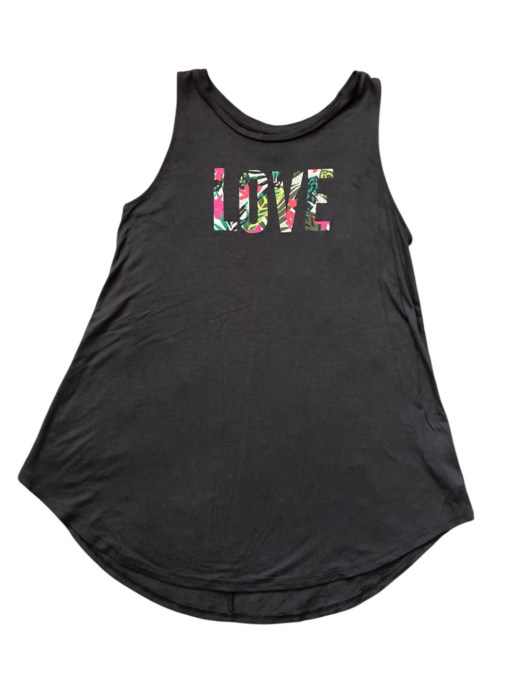 Women’s vintage Y2K Old Navy Charcoal Gray tank Top love xs